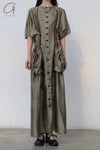 MUTEDANCE belted dress MD23FW09 olive PM103